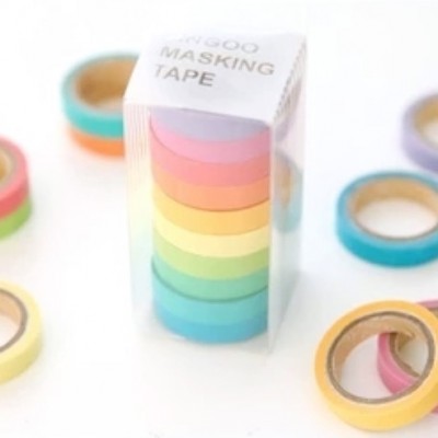 Lot de 10 masking tape Rainbow
