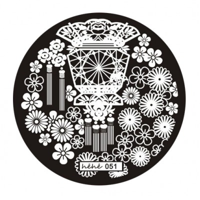 Plaque Stamping - Héhé 51 Fleurs
