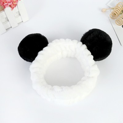 Headband Oreilles de panda rose