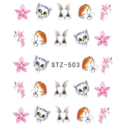Water decals - STZ503 Chat et Lapin