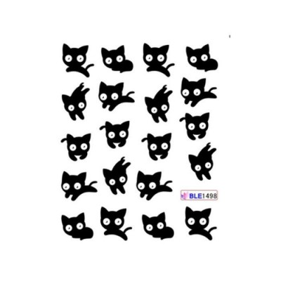 Water Decals - BLE1498 Chats noirs