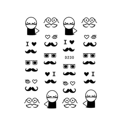 Water decals - Mr.Moustache D230