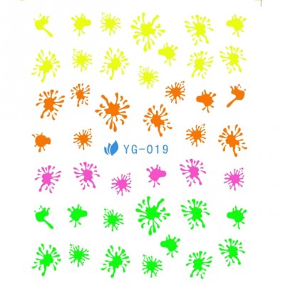 Water decals - Neon Splash YG-019