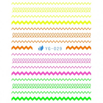 Water decals - Neon lace YG-029